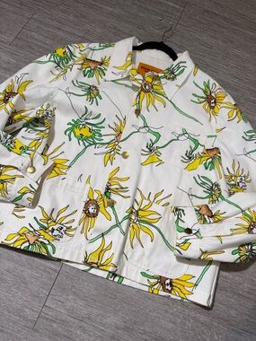 Keith Kelly NYC Sunflower Jacket Oversized Floral Artist Statement Piece 2XL